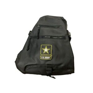 US Army Sling 1 Strap Black Backpack Bag Pipergear Over Shoulder